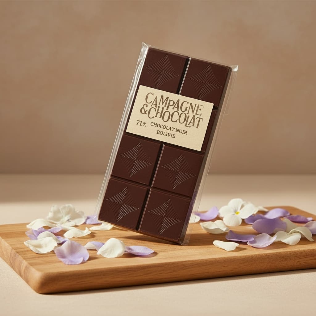 Chocolat noir Bolivie 71% – chocolat artisanal Bean to Bar Campagne & Chocolat